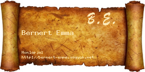 Bernert Emma névjegykártya